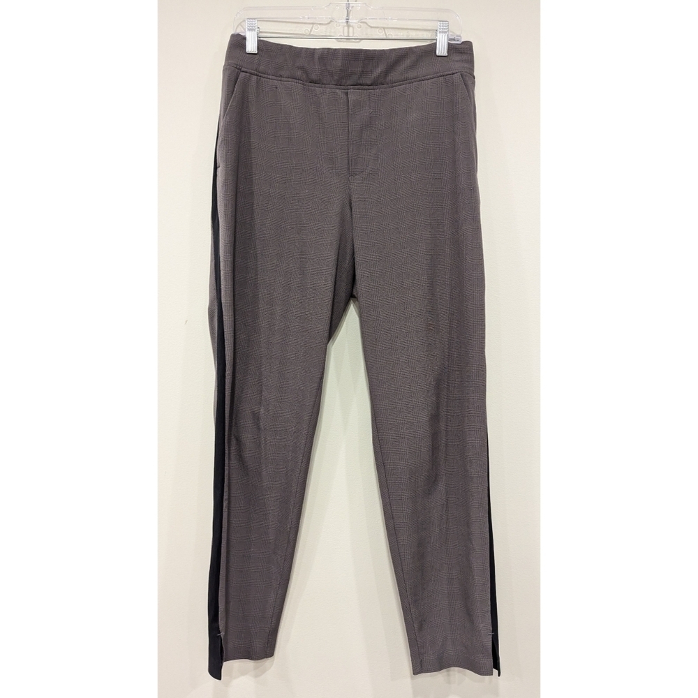 Athleta Brooklyn Ankle Pants in Crosshatch Dark Tan and Black Size 8